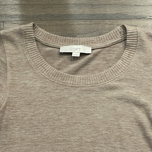 LOFT Light Brown Cozy Long Sleeve Top - Size XS - Picture 3 of 7